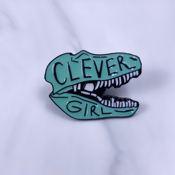 Clever Girl T- Rex Enamel Pin/ Brooch